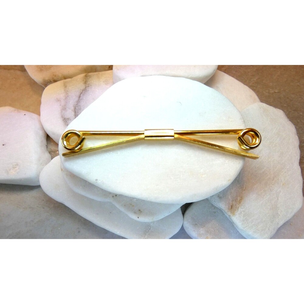 VTG 14k Gold Filled Tie Bar Clip 2” Long Hallmarked